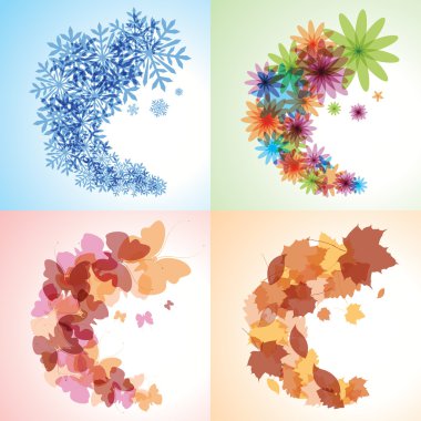 Winter, spring, summer, autumn clipart