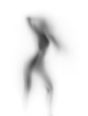 güzel dansçı kadın silueti, insan vücut şekli