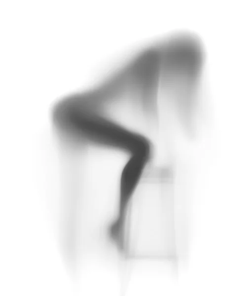 Mysterious dancer and chair — Stock Photo, Image