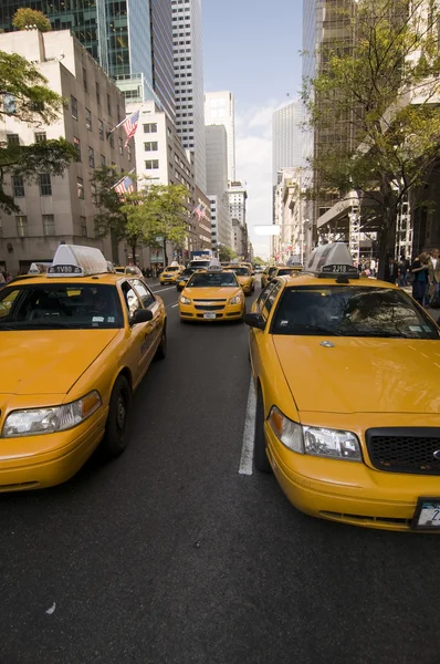 New York 'ta taksi. — Stok fotoğraf