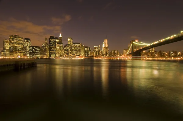 Манхеттен хмарочосів у Нью-Йорку Ліцензійні Стокові Фото