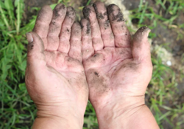 stock image The hands of the employee