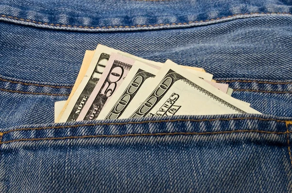 Dollars in pocket — Stock Photo, Image