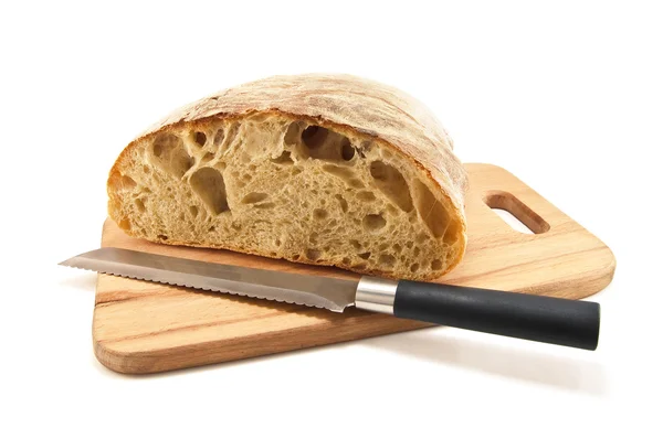 Bread ond knife — Stock Photo, Image