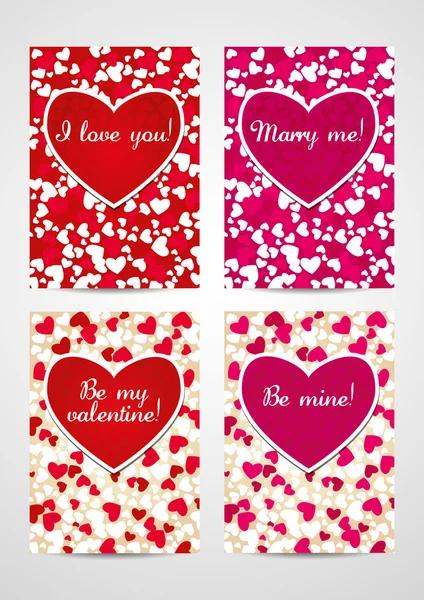 stock vector Greeting cards for love