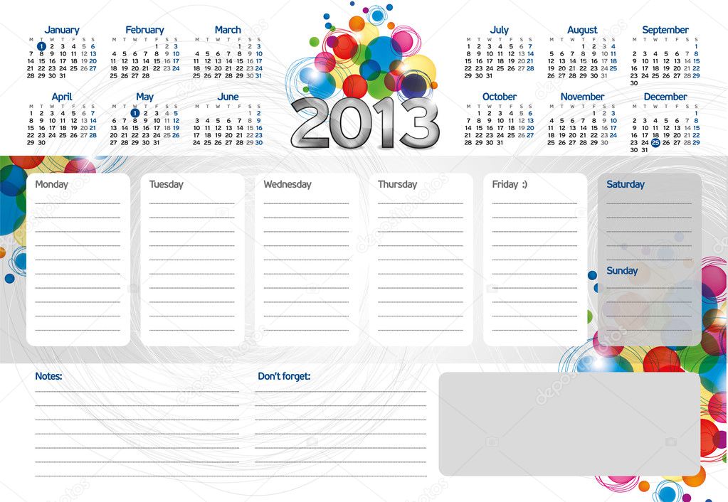 Planner Calendar 2013