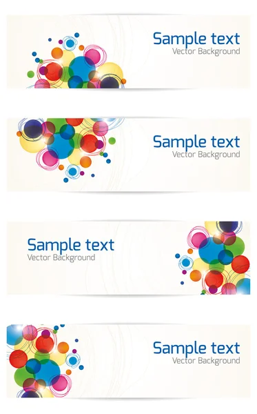 renkli soyut afiş kümesi