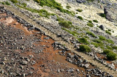 Stone stairs in Pico do Arieiro clipart