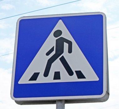 Pedestrian crossing sign clipart