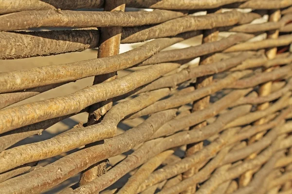 Pek çok dalları yapılmış dokuma çit — Stok fotoğraf