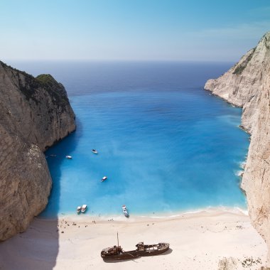 Shipwreck at cyan Sea - Zakynthos / Greece clipart