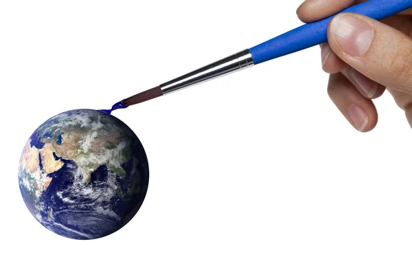 Окраска голубой планеты Земля — стоковое фото