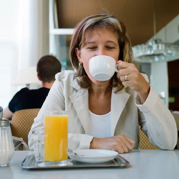 stock image Enjoying a cup of coffee