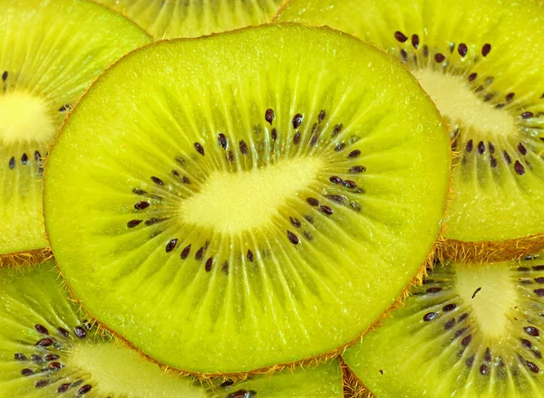 Extreme close up of kiwi fruit — Stock Photo, Image