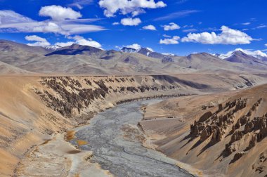 Dry river bead in barren himalaya clipart