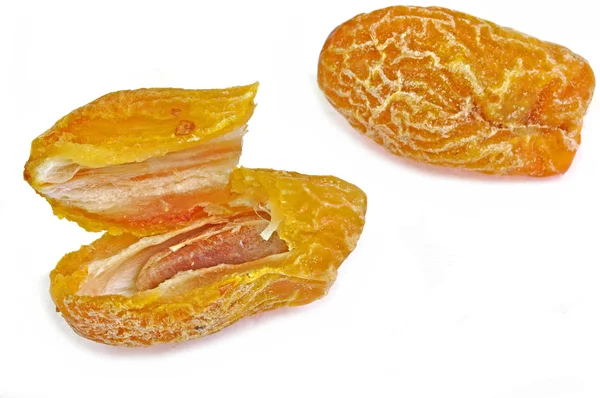 Split fruit of date palm — Stock Photo, Image