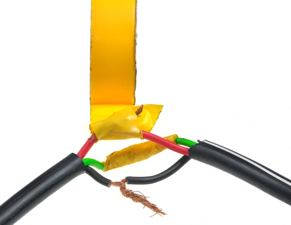 Isolerade elektriska kabel tråd — Stockfoto