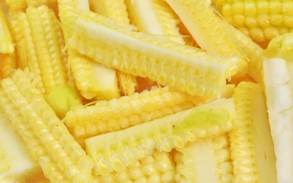 Trozos picados de maíz bebé — Foto de Stock
