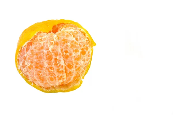 Частично очищенный апельсин — стоковое фото
