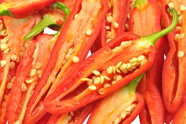 Split furit of red chili — Stock Photo, Image