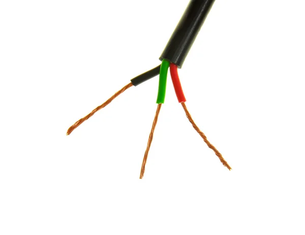 Nahý kabel elektrické dráty — Stock fotografie