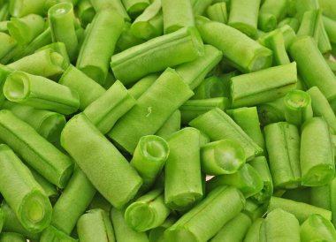 Chopped pods of french beans clipart