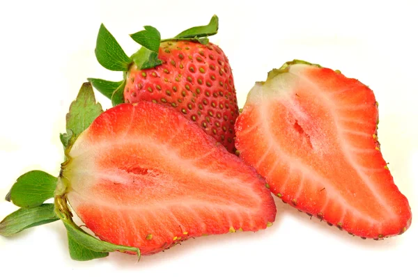 Cut strawberries — Stock Photo, Image