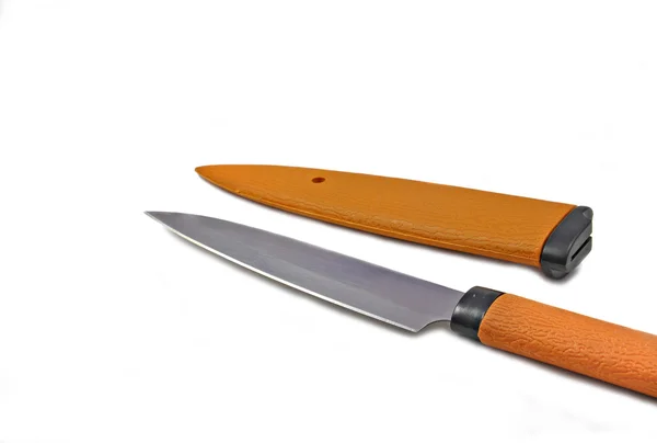 Kitchen knife with case — Stock Photo, Image