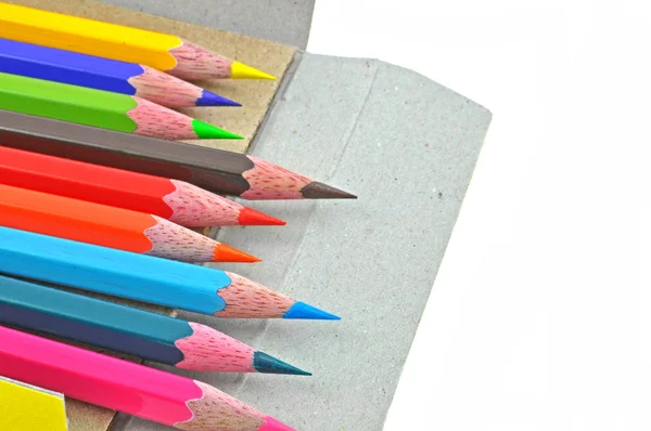 Набор цветов карандашей — стоковое фото