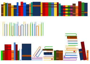 Series of books clipart