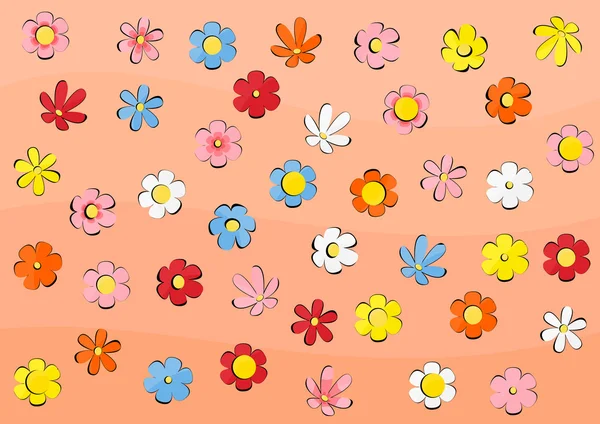 Textura con flores — Archivo Imágenes Vectoriales