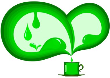 yeşil çay ile soyut