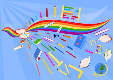 School supplies - collage clipart