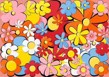 Texture with flowers clipart