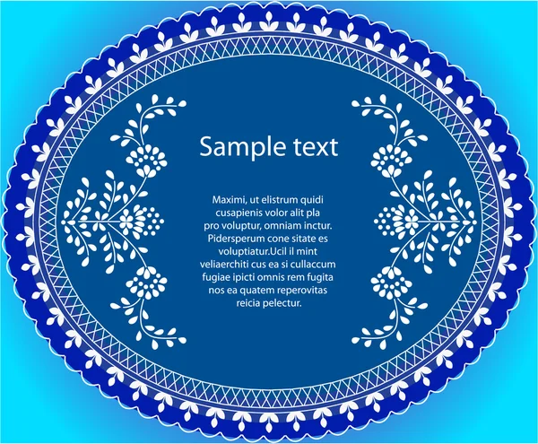 Invitation motifs de fleurs bleues — Image vectorielle