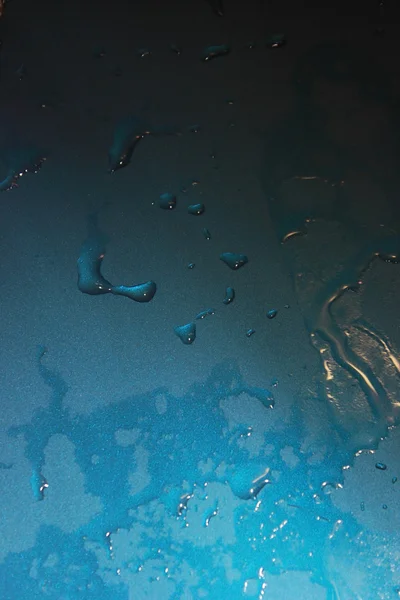 Gotas na textura de fundo azul — Fotografia de Stock