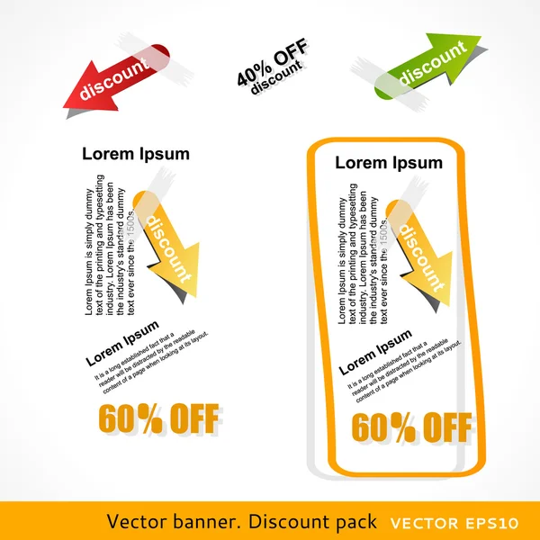 Discount pack — Stock Vector