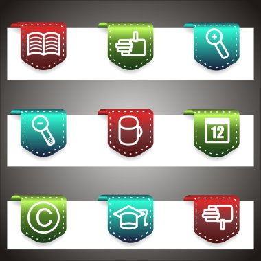 renk vektör simgeler kümesi. vektör gezinti şablonu