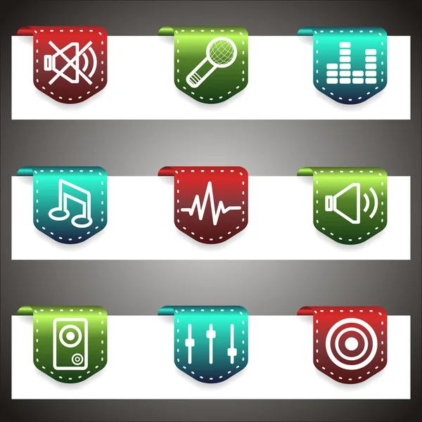 Color vector icons set. Vector navigation template — Stock Vector