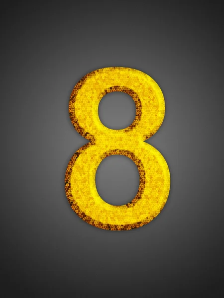 Glowing number — Stock Photo, Image
