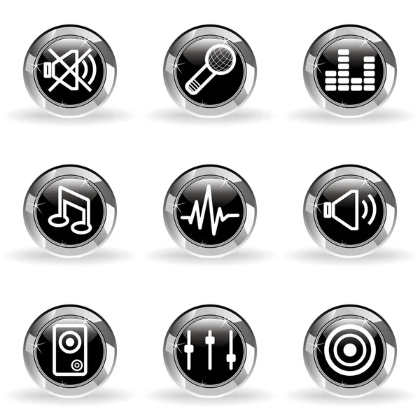 Set de iconos brillantes — Vector de stock