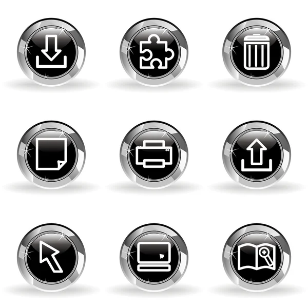 Glossy icon set — Stock Vector