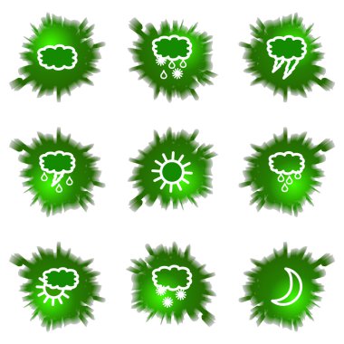 Icons set. Green hole clipart