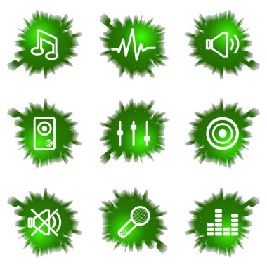 Icons set. Green hole clipart
