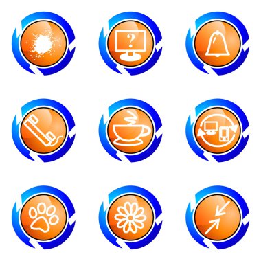 Glossy icon set clipart