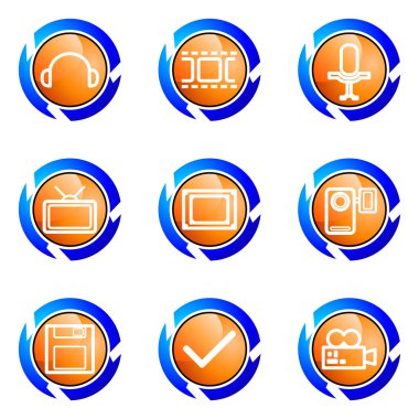 Glossy icon set clipart