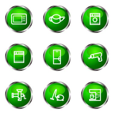 Glossy icon set clipart