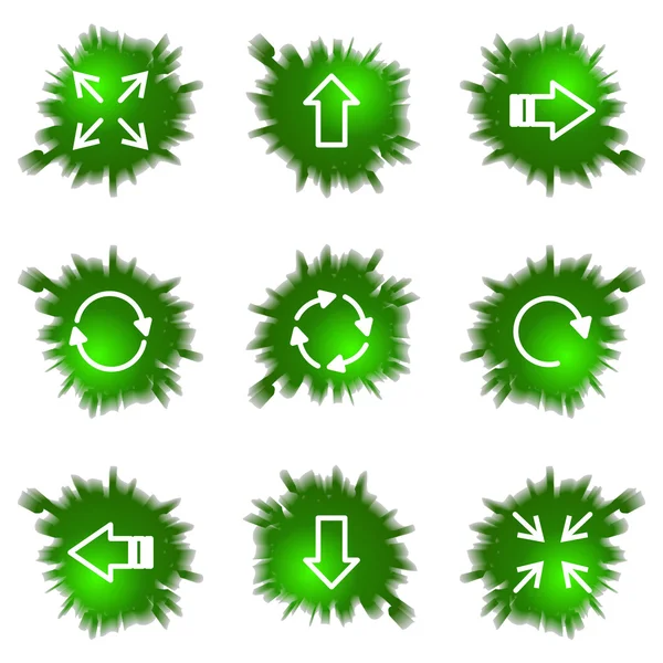 Набір піктограм. Зелена діра — стоковий вектор