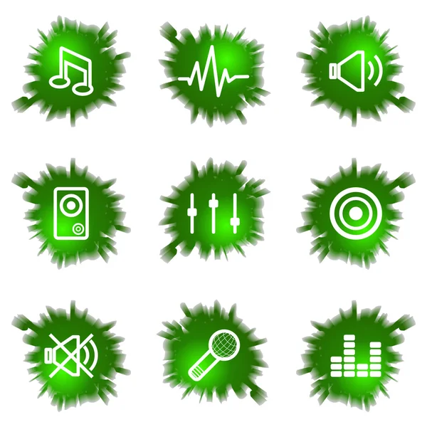 Icons set. Зеленая дыра — стоковый вектор