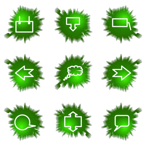 Symbole gesetzt. Grünes Loch — Stockvektor